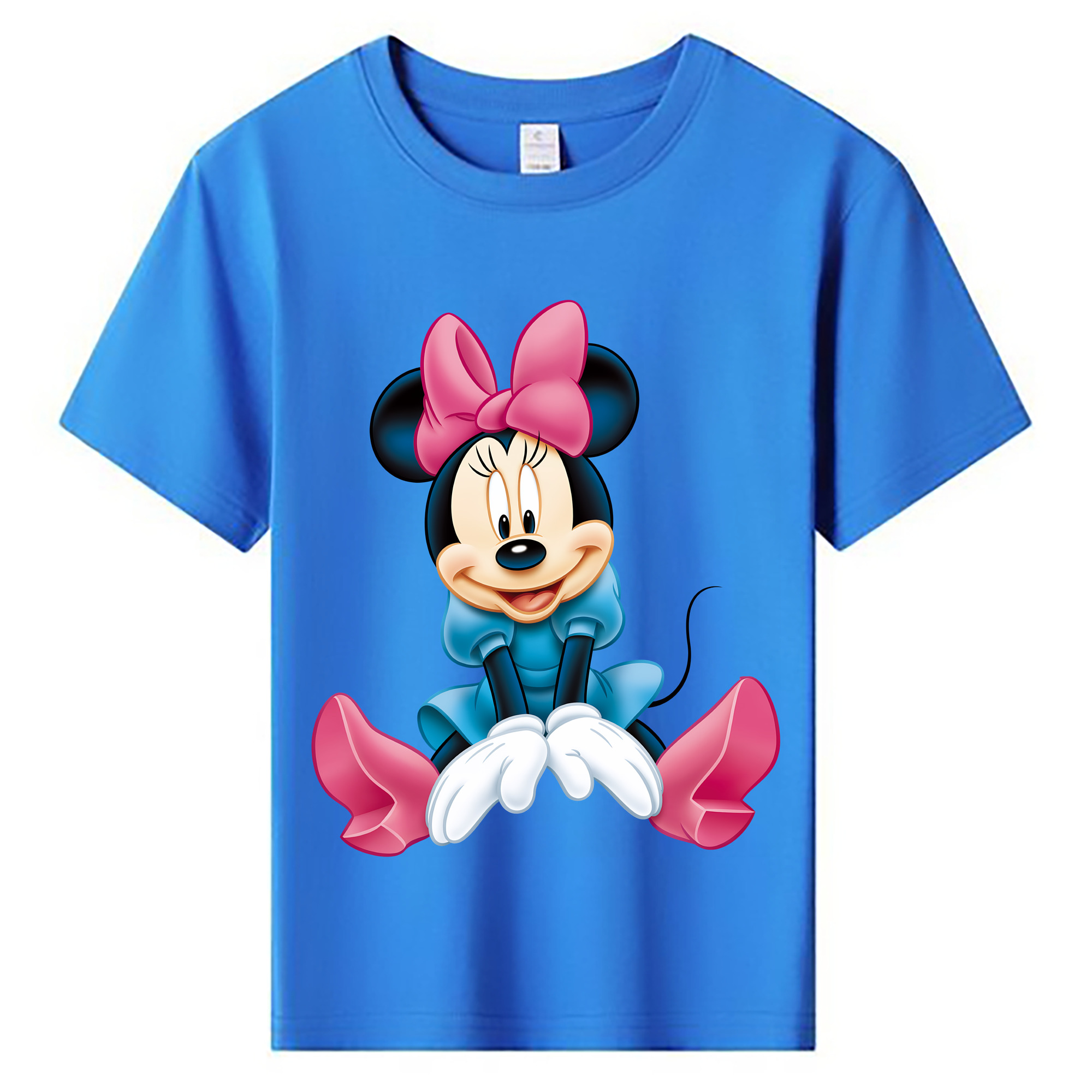 （画像用） ミッキーマウス Mickey Mouse 綿100％キッズTシャツ（フロントプリント）